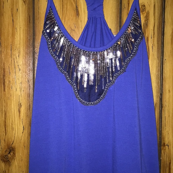 Sequined Racerback Top - Picture 2 of 4